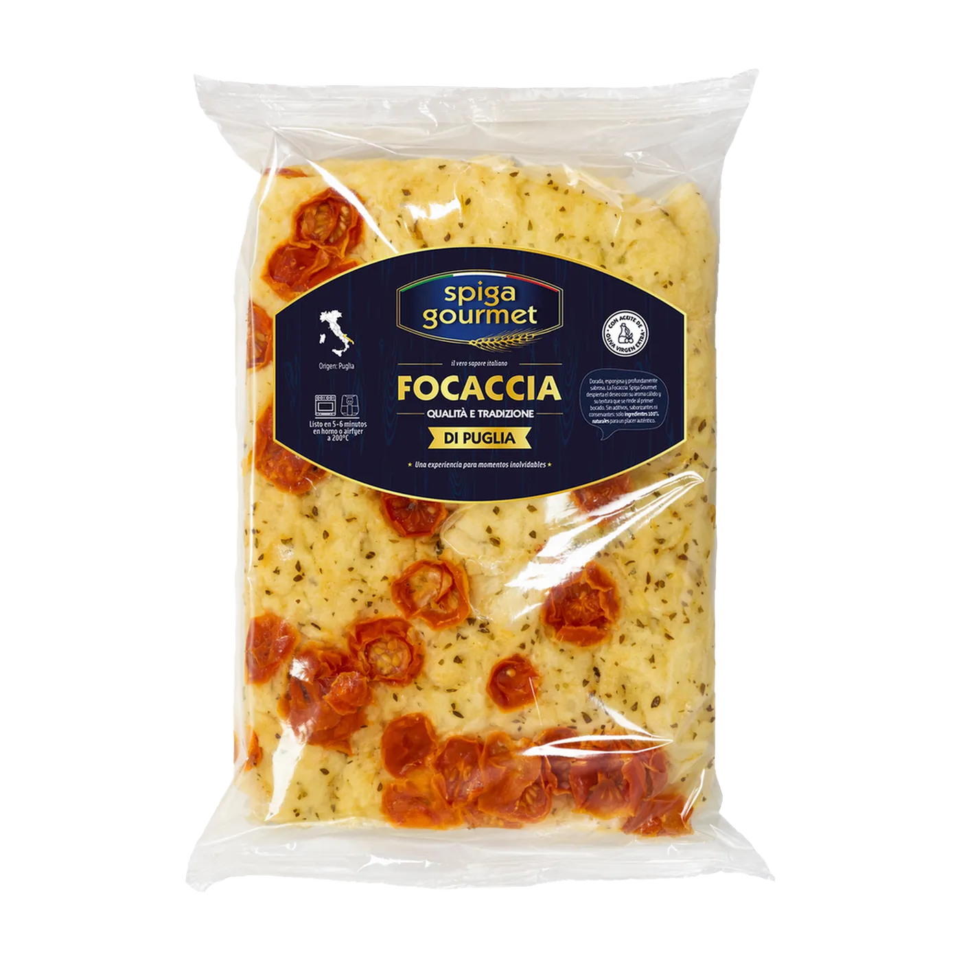 Focaccia con tomate cherry y romero
